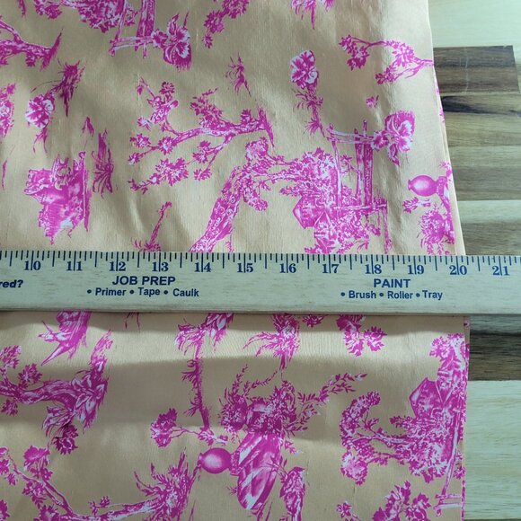 NWOT Talbots Sz 10 Petite 100% Silk Peach Pencil Skirt Pink Peacock Floral Print - Picture 11 of 11
